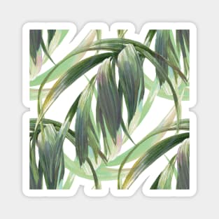 Watercolor Tropical Vintage Greenery Palm Leaves Magnet