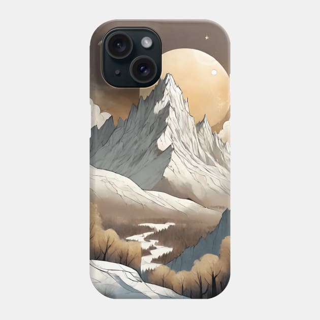 Moonlit Winter River Phone Case by Alihassan-Art