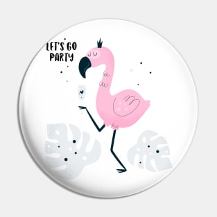 Party flamingo Pin