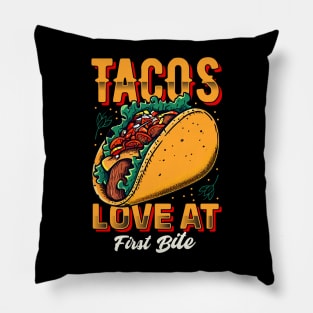 Tacos Love at first Bite Pillow