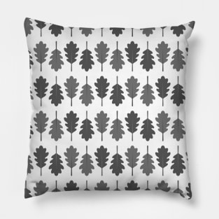 Oak Leaves Pattern (Grey) Pillow