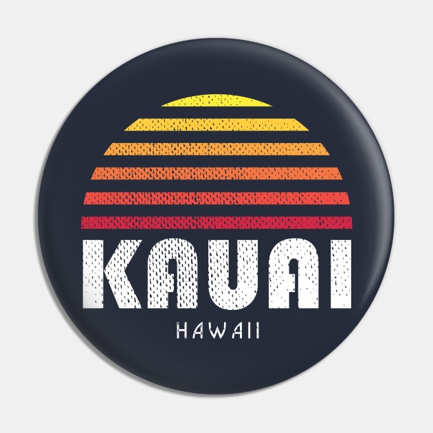 Kauai Hawaii Sunset Vintage Tropical Pin by PodDesignShop