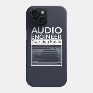 Audio Engineer Nutrition Facts Phone Case