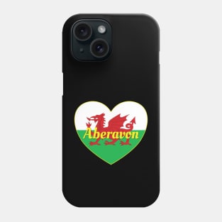 Aberavon Wales UK Wales Flag Heart Phone Case