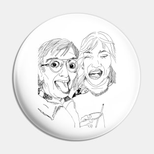 Yearbook Faces Pin