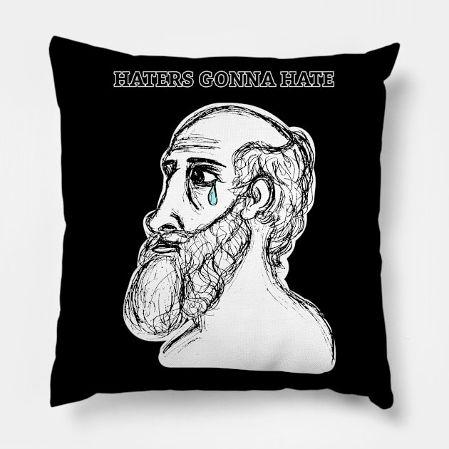 Sad Hippocrates (Large Print) Pillow by Aeriskate