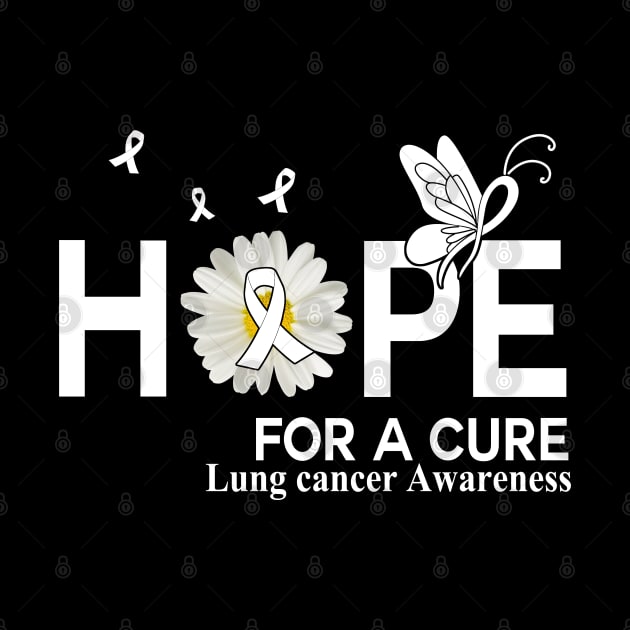 Hope For A Cure Butterfly Flower Lung cancer by HomerNewbergereq