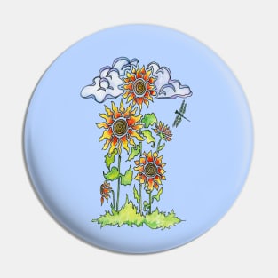 Sunflower Family Pin