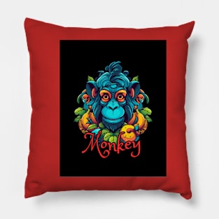 Monkey T-Shirt Pillow