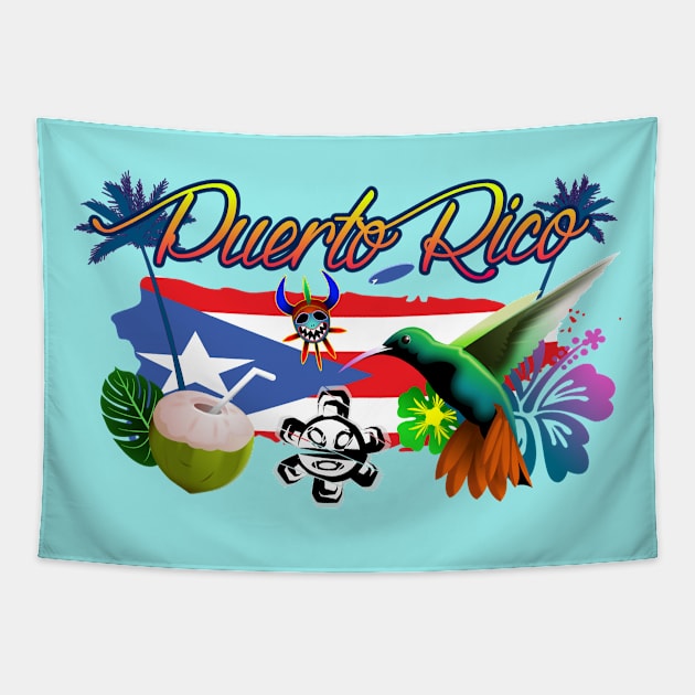 Puerto Rico Travel Tapestry by SuaveOne