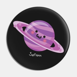 Cute Kawaai Saturn Planet with Rings Parody Pin