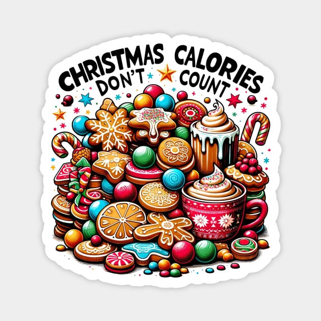 Christmas Calories Don't Count Vintage Baking Magnet by TheCloakedOak