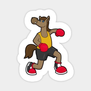 Horse as Boxer with Boxing gloves Magnet