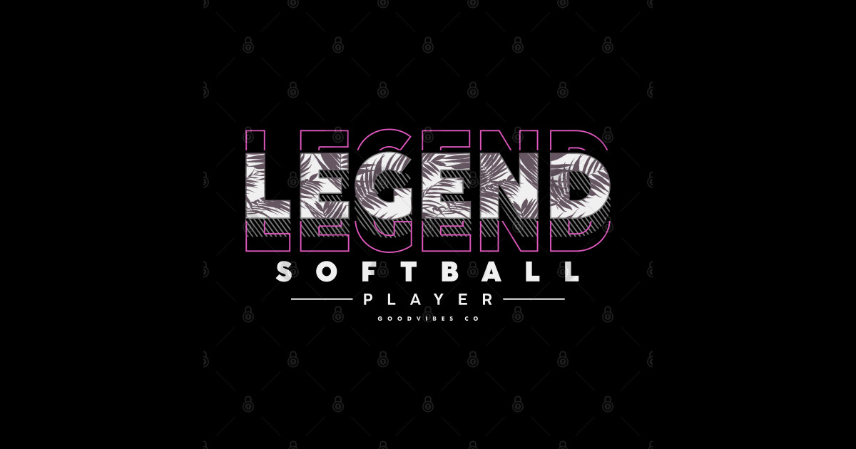 Softball legend Softball Sticker TeePublic
