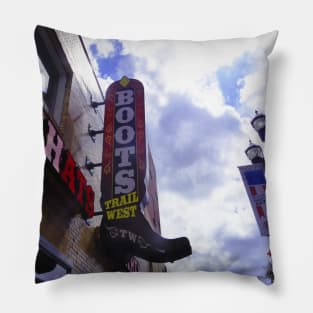 Cool photography of city Nashville Tennessee skyline sunset sky USA city break Pillow