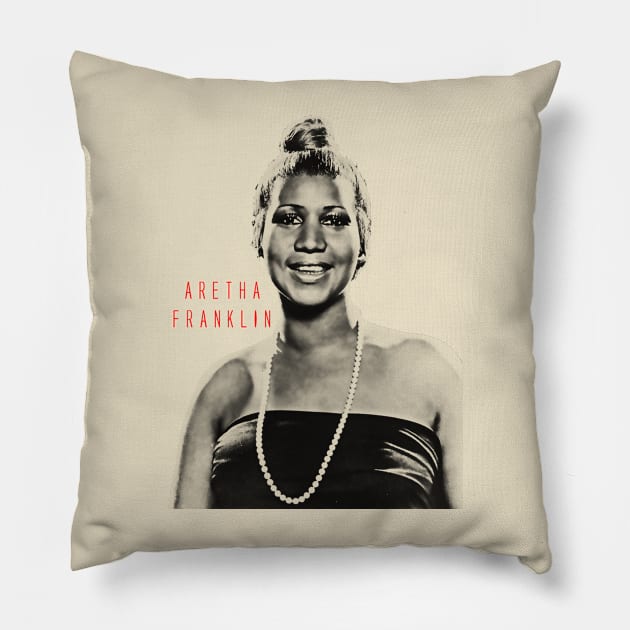 aretha franklin art Pillow by cigaruttu store