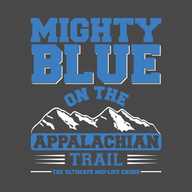 Mighty Blue design (white mountains) by Hiking Radio Network