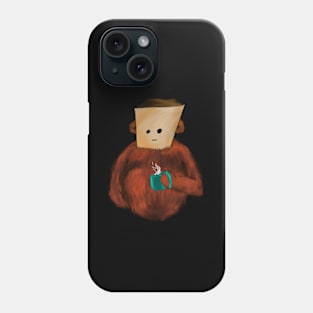 Teddy and his coffee Phone Case