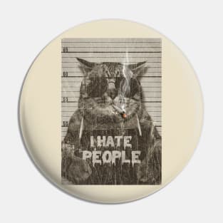 VINTAGE CAT I HATE PEOPLE Pin