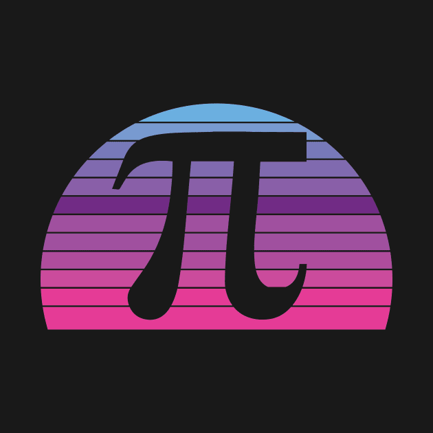 Pi Symbol with vintage design t-shirt by TeeDesignMaster