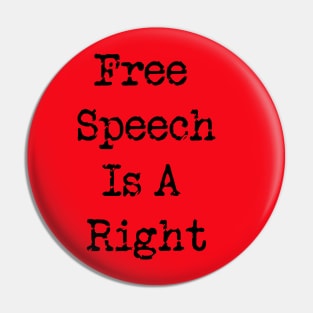 Free Speech is A Right - independence Day Pin