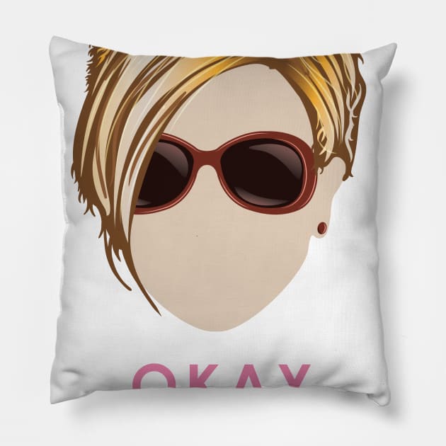 Okay Karen Pillow by Vector Deluxe