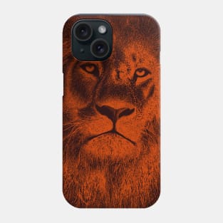 Graceful and royal lion face in sketchy style! Phone Case