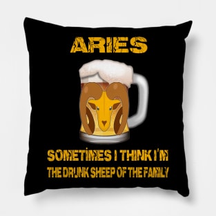 Funny zodiac signs design Aries Pillow