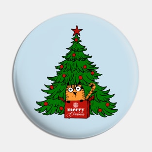 Cat and tree Pin