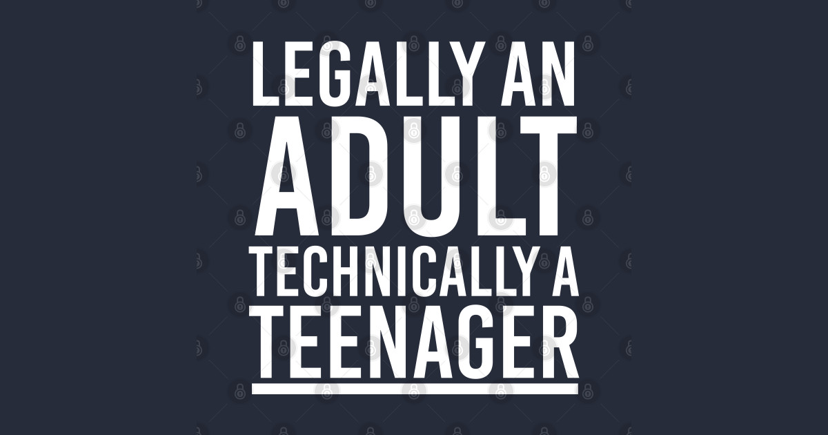 Funny 18th Birthday T Legally An Adult Technically A Teenager 18th Birthday T T Shirt 