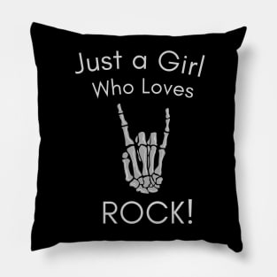 just a girl who love rock, shirt styles for your gift Pillow