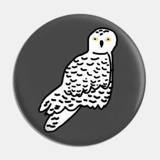 Snowy Owl Digital Drawing Pin