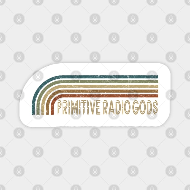 Primitive Radio Gods Retro Stripes Magnet by paintallday