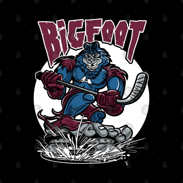 Bigfoot Hockey Player Mascot by eShirtLabs