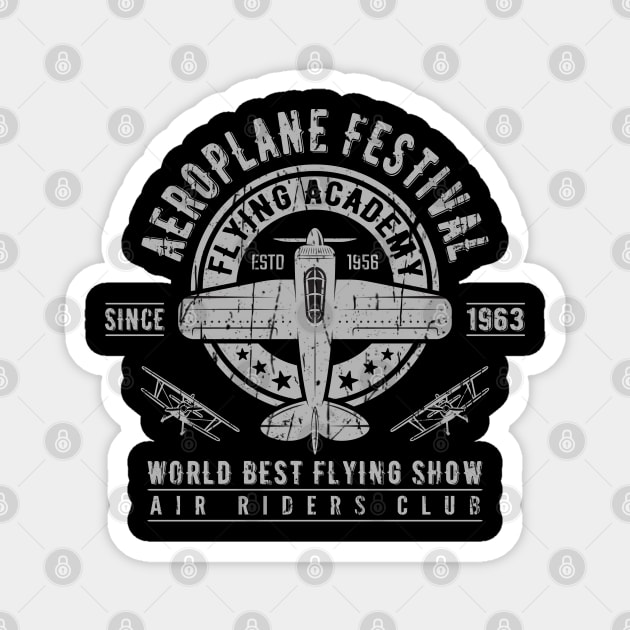 AEROPLANE FESTIVAL FLYING ACADEMY Magnet by HassibDesign