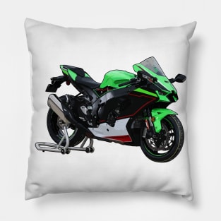 Kawasaki Green Crotch Rocket Pillow