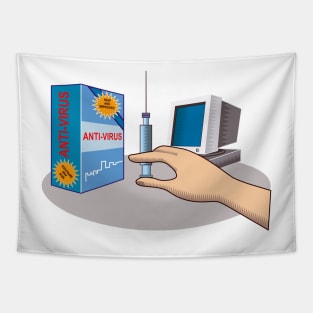 Anti-Virus Injection Protection Retro Tapestry