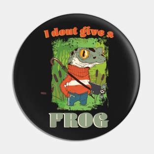 Frog Sticker, I don't give a Frog, funny Toad, Cartoon Froggy Pin