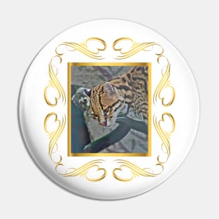 Ocelot Framed Pin