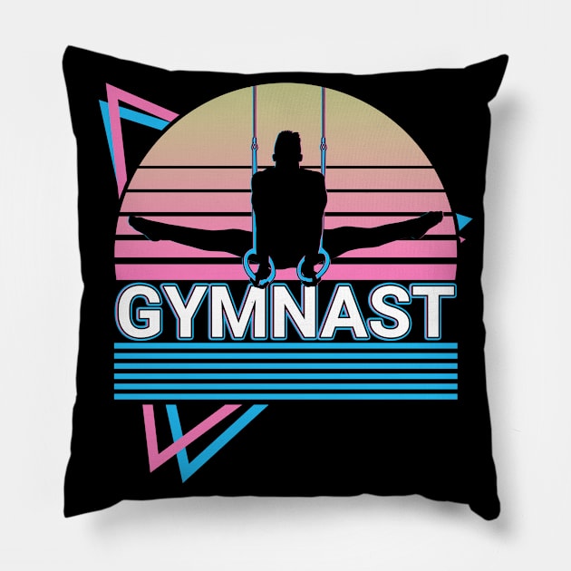 Gymnastics Gymnast Retro Pillow by Alex21