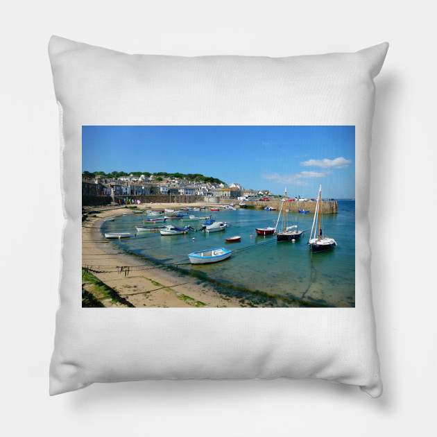 Mousehole, Cornwall Pillow by Chris Petty