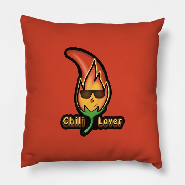 Chili Lover - Extra Picante Pillow by Creasorz