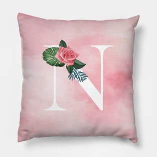 N Flower Pillow