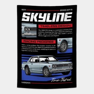 Skyline 2000 GTR JDM Car Tapestry