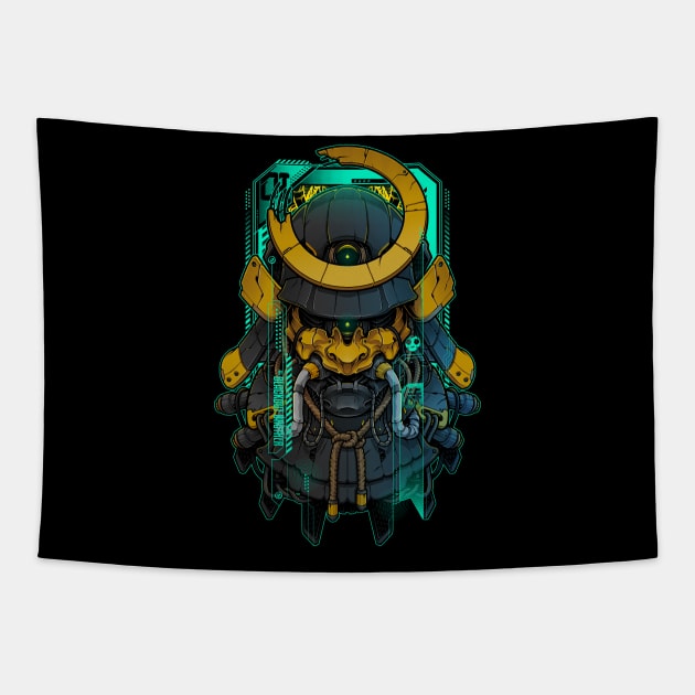 Samurai Mecha 01 Tapestry by BlackoutBrother