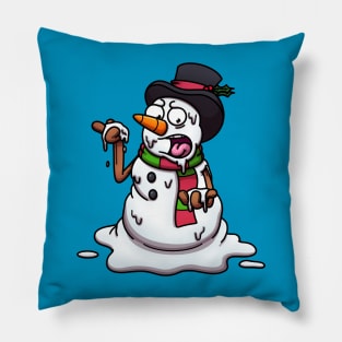 Melting Snowman Pillow