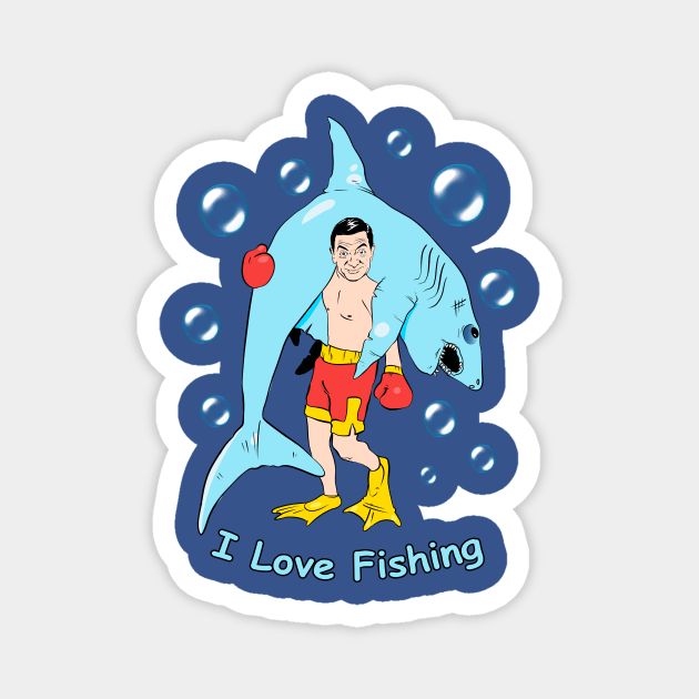 I Love Fishing Magnet by vanpaul54