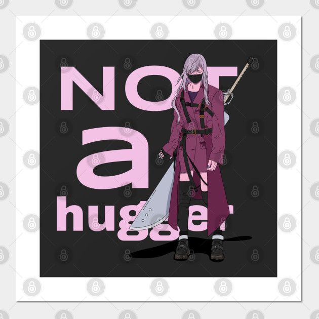 Not A Hugger Manga Anime Style Ninja Not A Hugger Affiche Et Impression D Art Teepublic Fr