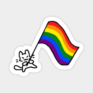 pride flag kitty Magnet