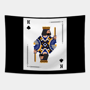 King of Clubs - Poker Design - white Tapestry